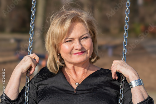 girl on swing