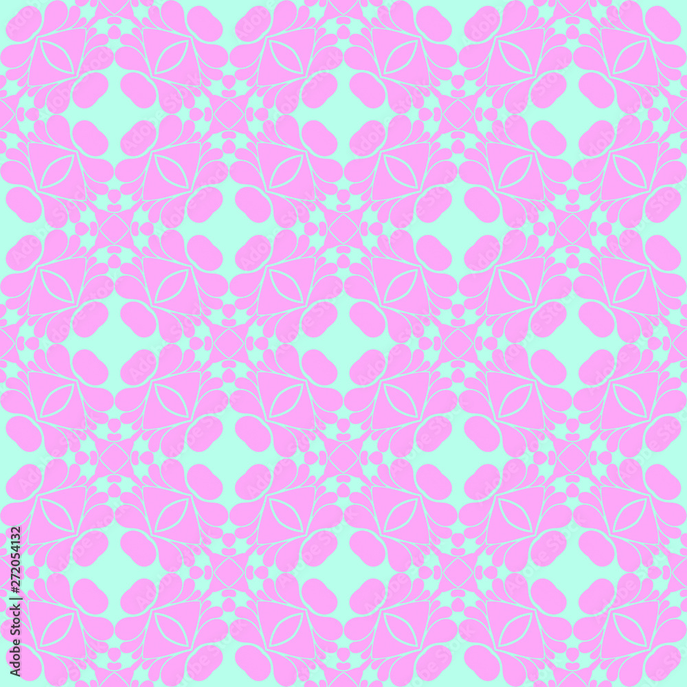 Pink and blue beauty flat pattern Pink and blue beauty flat pattern