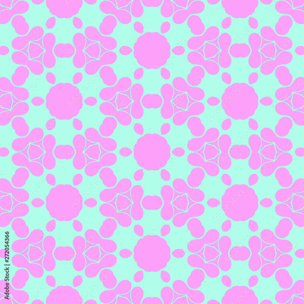 Pink and blue beauty flat pattern Pink and blue beauty flat pattern