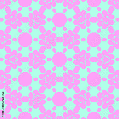 Pink and blue beauty flat pattern