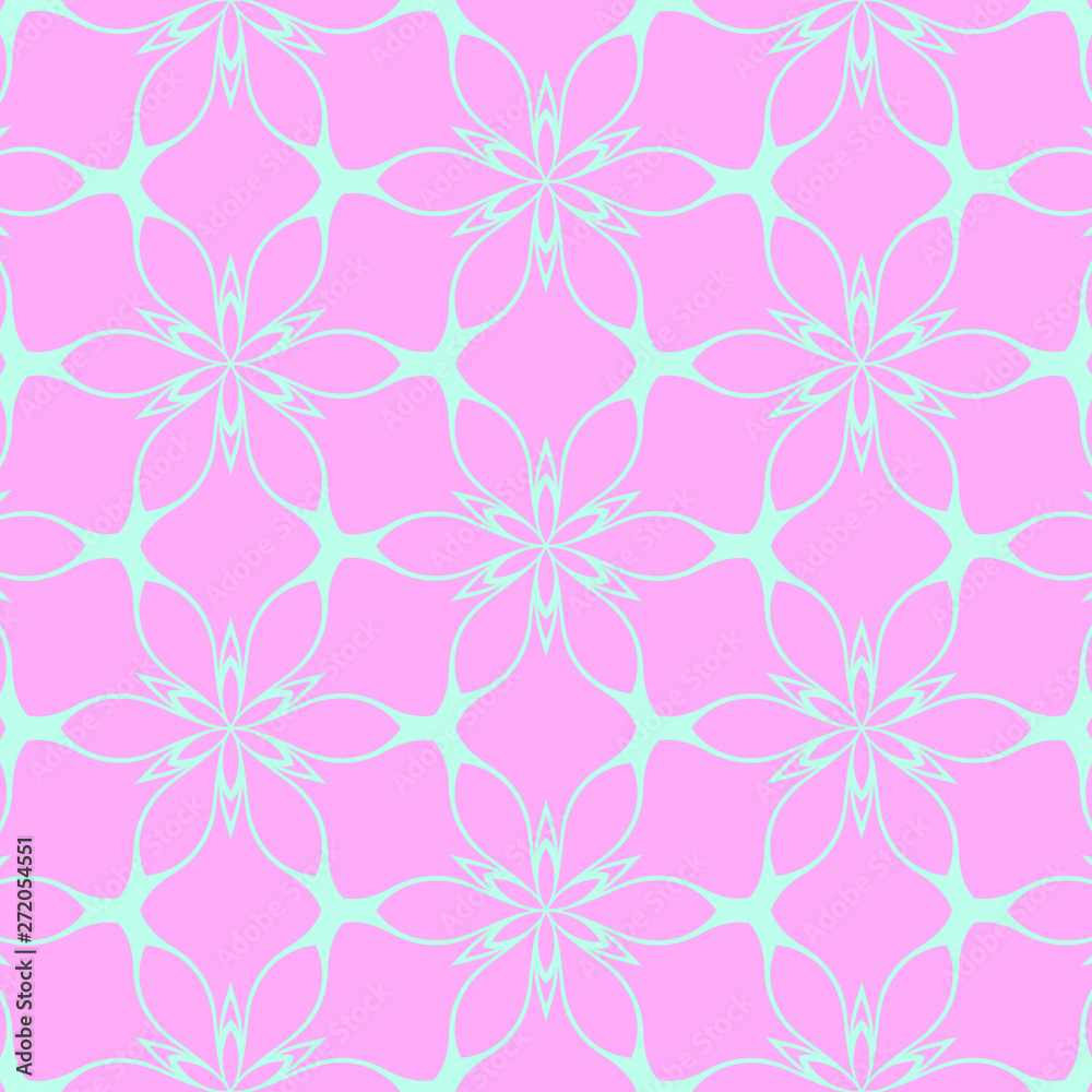 Pastel beauty pattern with floral elements