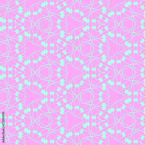 Pastel beauty pattern with floral elements