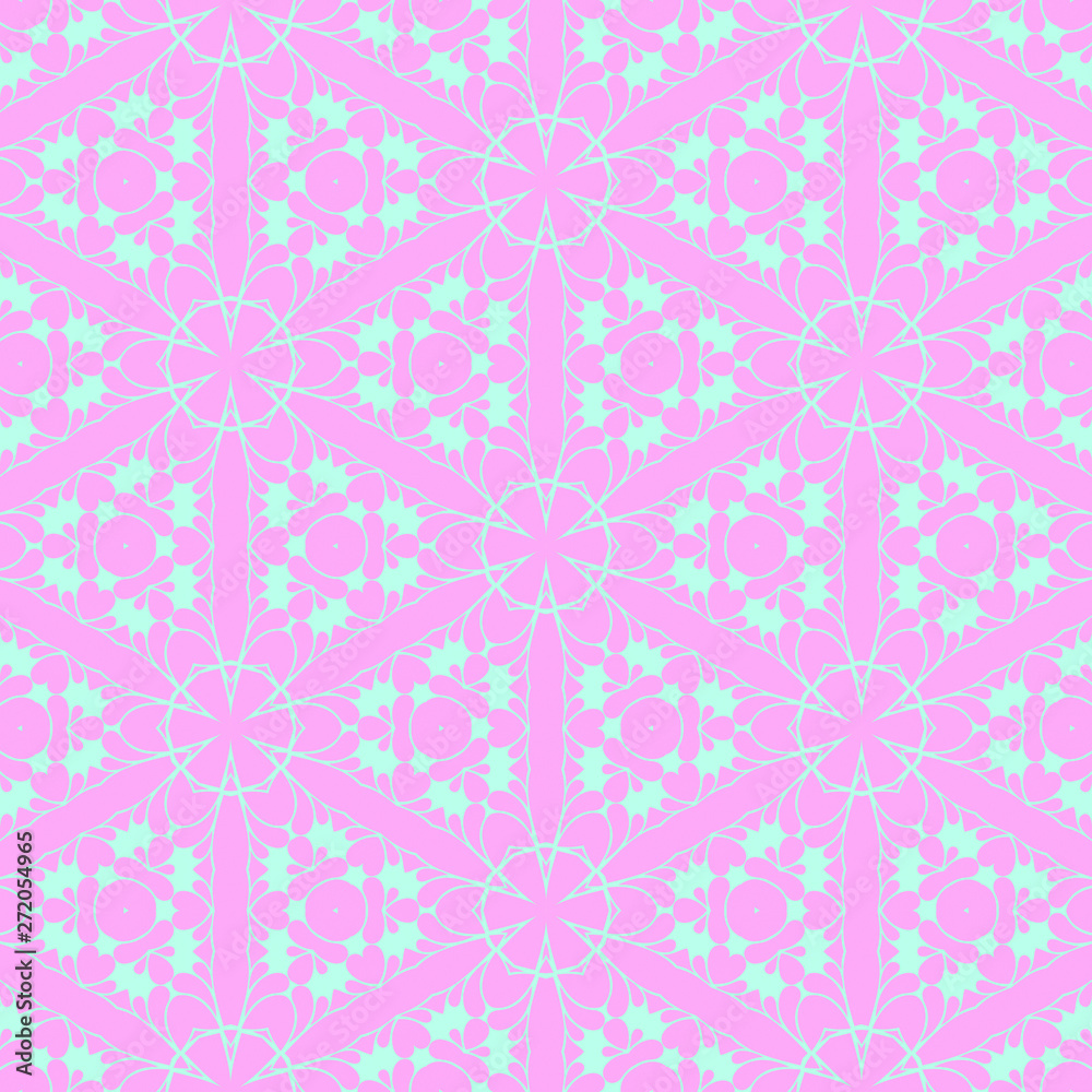 Pastel beauty pattern with floral elements