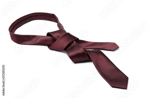 Stylish color male necktie isolated on white