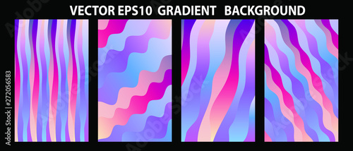 Set of Vector EPS 10 illustration Gradient Background Texture. Template for design, banner, flyer, business card, poster, wallpaper, brochure, smartphone screen, mobile app.