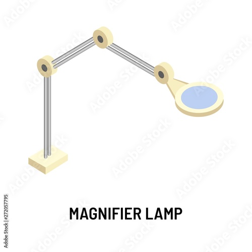 Magnifier lamp isolated object beauty salon equipment