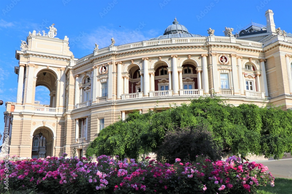 Detailed view of the Odessa national opera and ballet theater. Detailed view of the Odessa national opera and ballet theater.