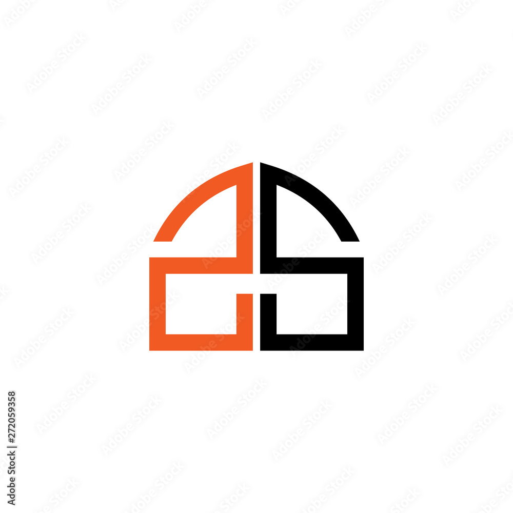 Fototapeta premium SS letter logo design vector template