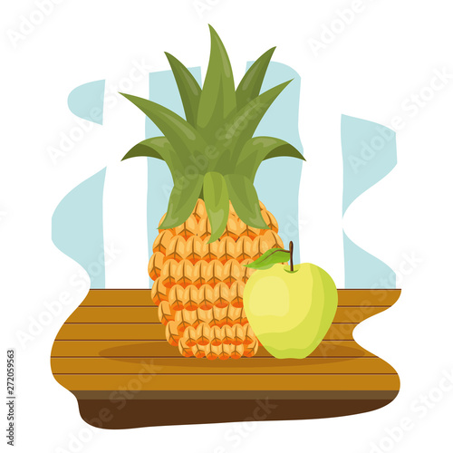 tropical fruits design