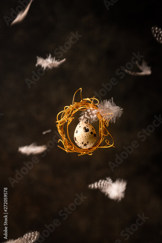 egg levitation - easter symbol and allegory