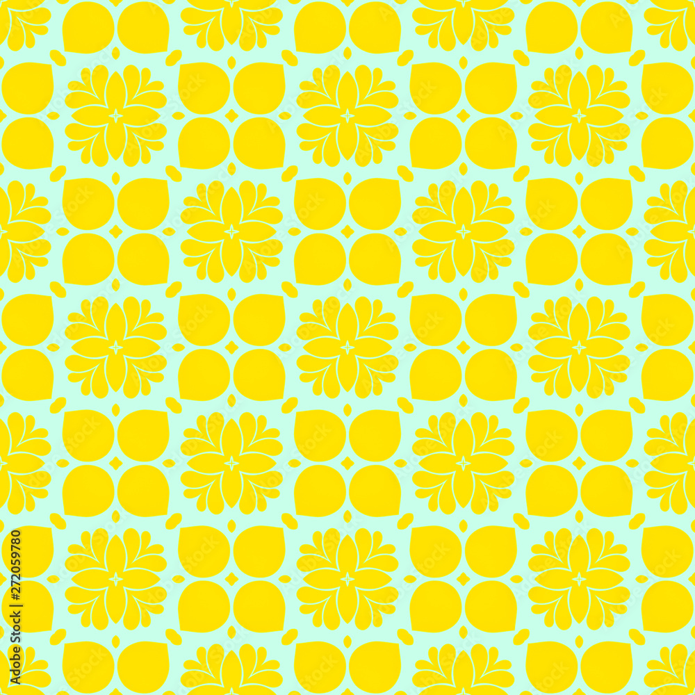 Yellow pattern with floral ornament