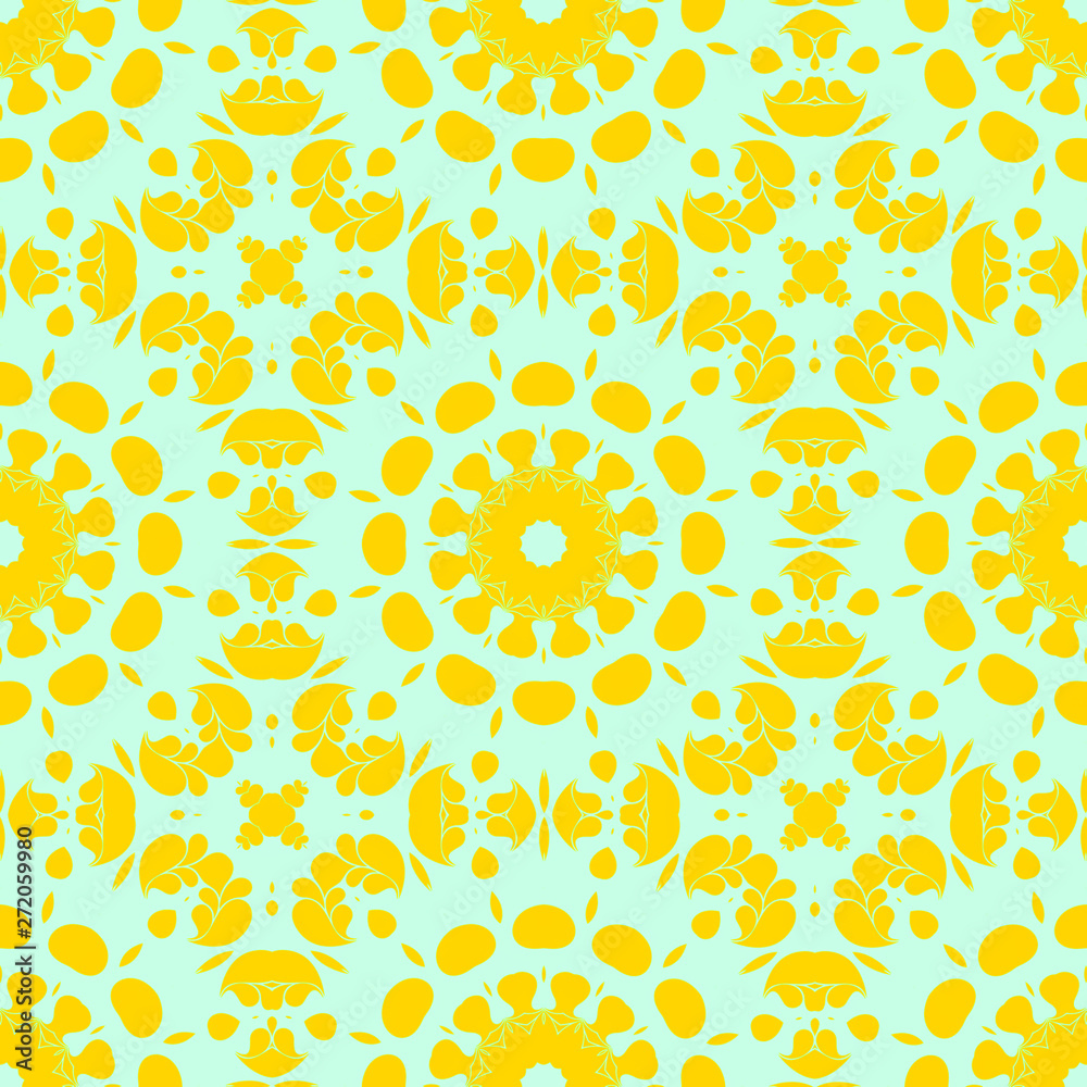 Yellow summer beauty color flat pattern