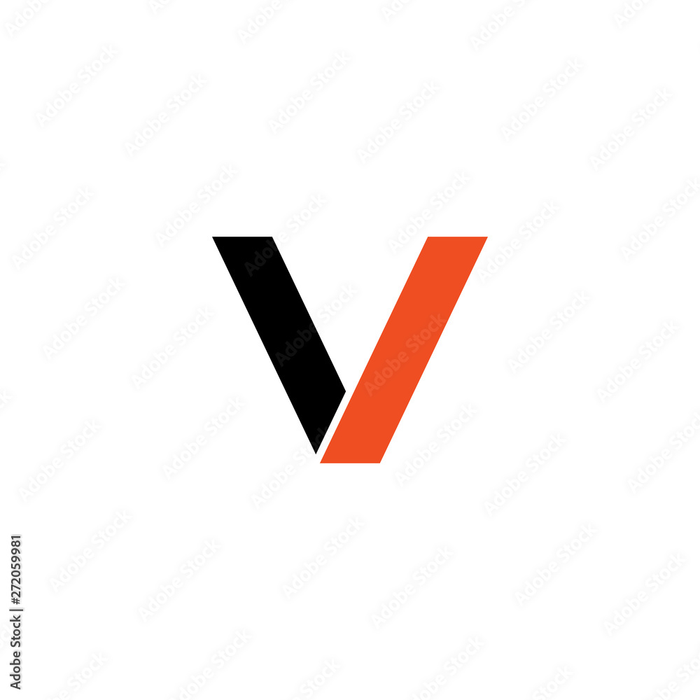Obraz premium V letter logo design vector template