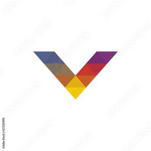 Free Download V letter logo design vector template - GFXLoad