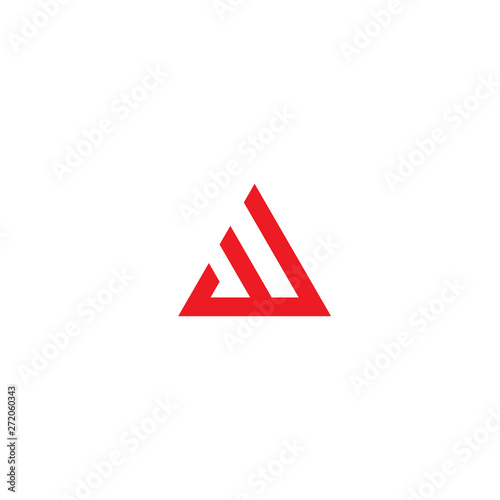 W  letter initial logo design vector template