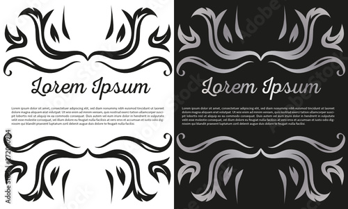 Vintage vector Set. Floral elements for design of monograms, invitations, frames, menus, labels and websites. Graphic elements for design of catalogs and brochures of cafes, boutiques, weddings