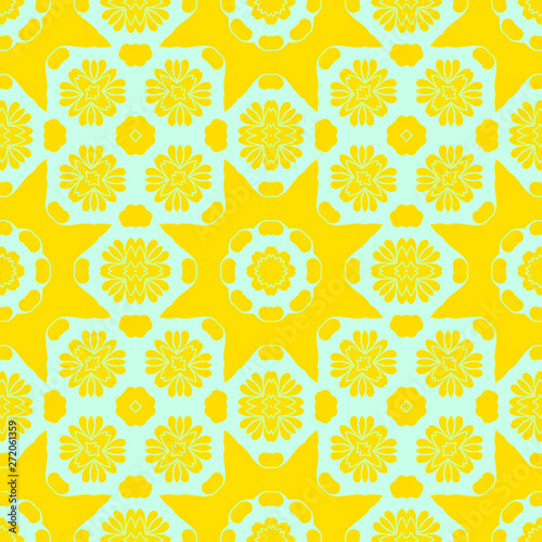 Yellow beauty seamless pattern , spring floral texture