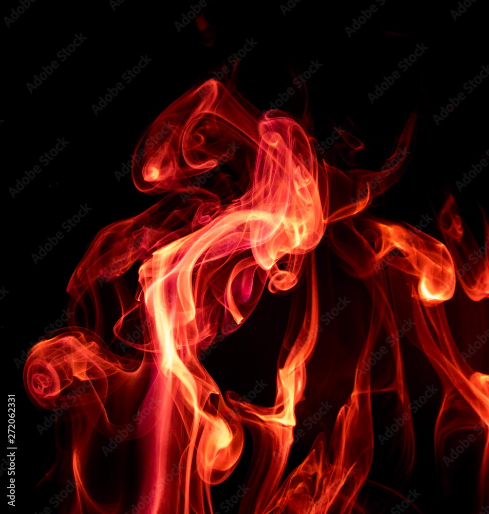 Red smoke on black background Red smoke on black background
