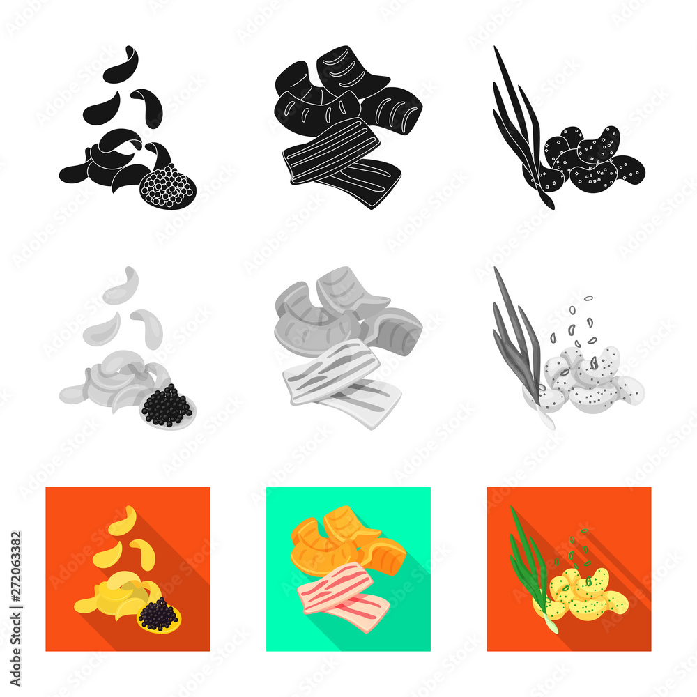 Vector illustration of taste and seasonin sign. Collection of taste and organic   vector icon for stock.