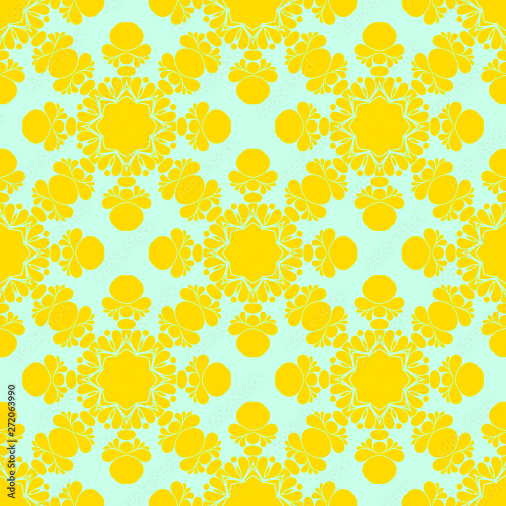 Floral beauty geometric monocrome pattern Floral beauty geometric monocrome pattern