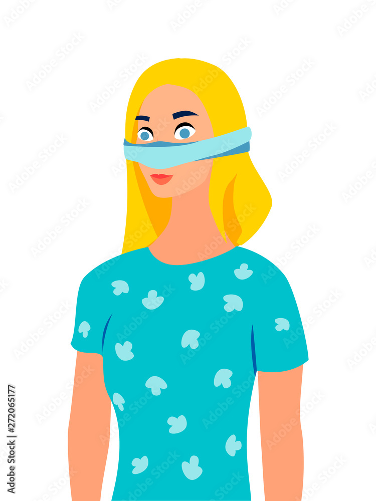 Rhinoplasty, recovery process after surgery. In minimalist style Cartoon flat Vector Rhinoplasty, recovery process after surgery. In minimalist style Cartoon flat Vector