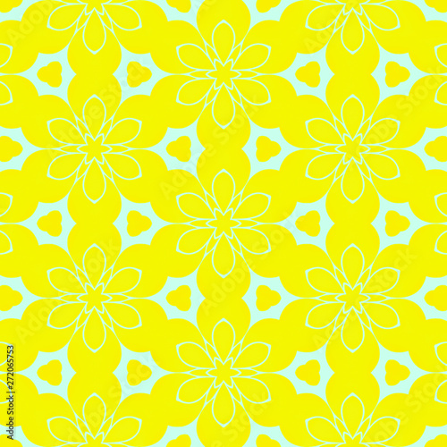 Spring yellow geometric abstract pattern