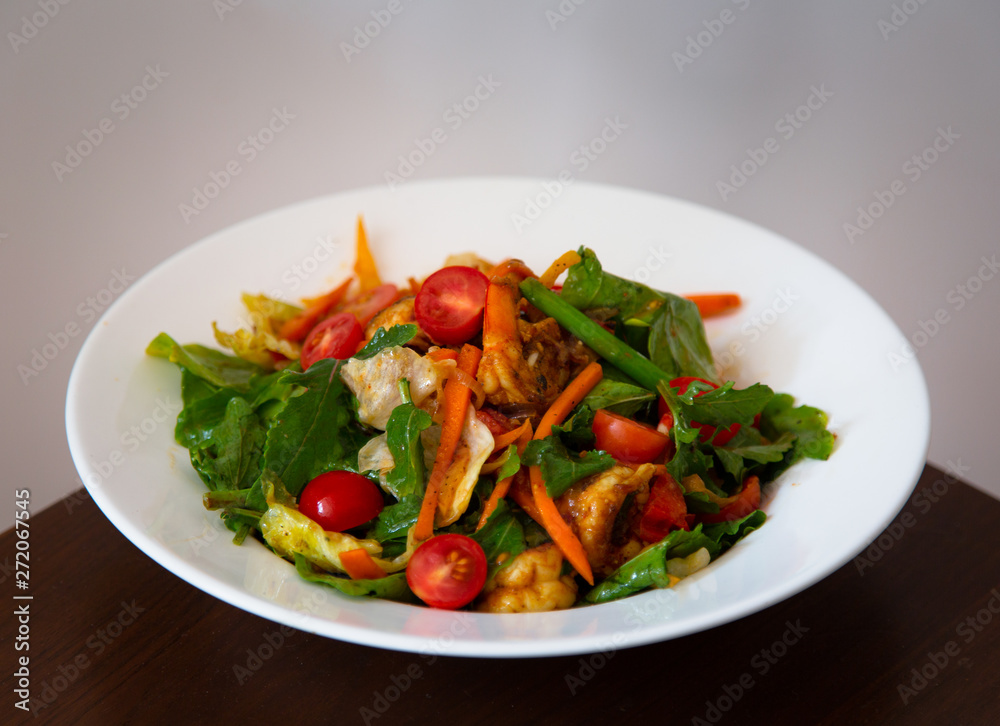 Prawn salad with vegetables Prawn salad with vegetables