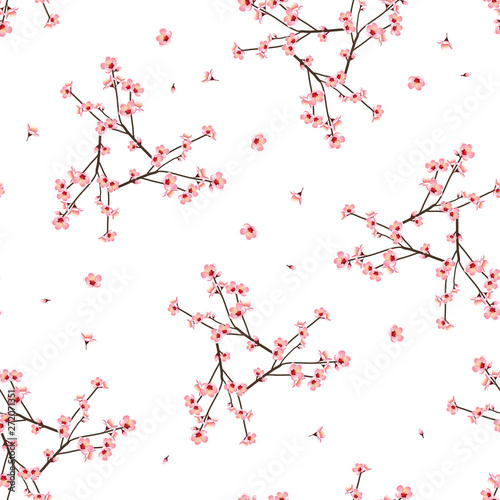 Momo Peach Flower Seamless ...