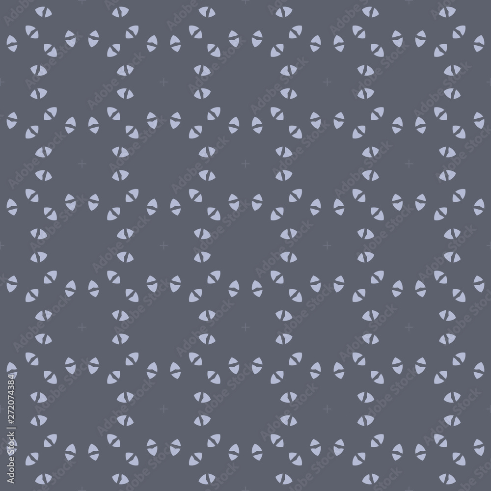 Grey floral pattern with beautiful geometric floral  form