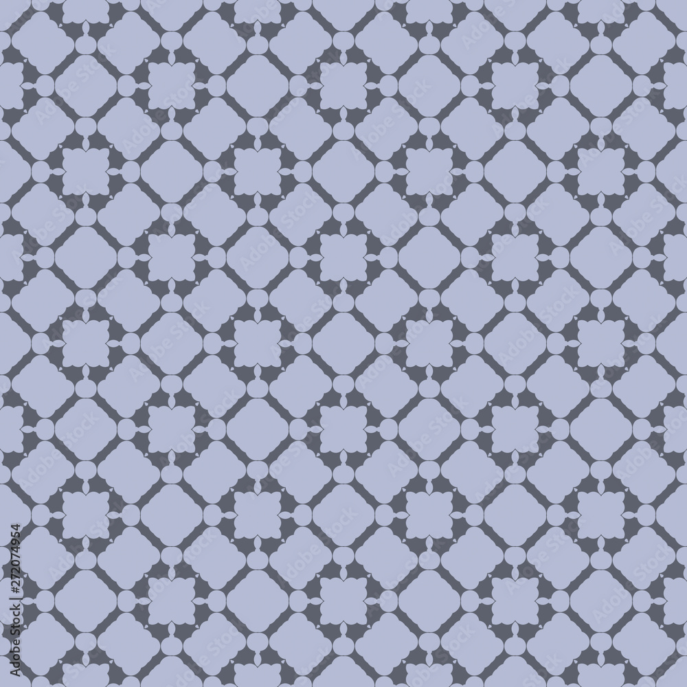 Fototapeta premium Grey floral pattern with beautiful geometric floral form