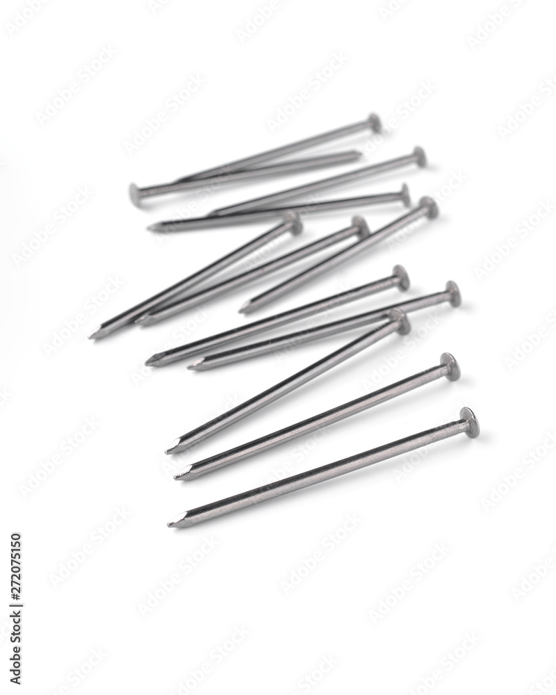 group of steel nails isolated on white group of steel nails isolated on white