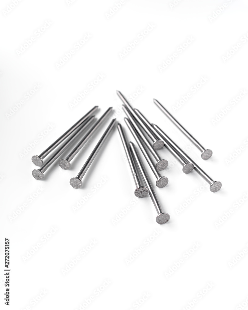 group of steel nails isolated on white group of steel nails isolated on white