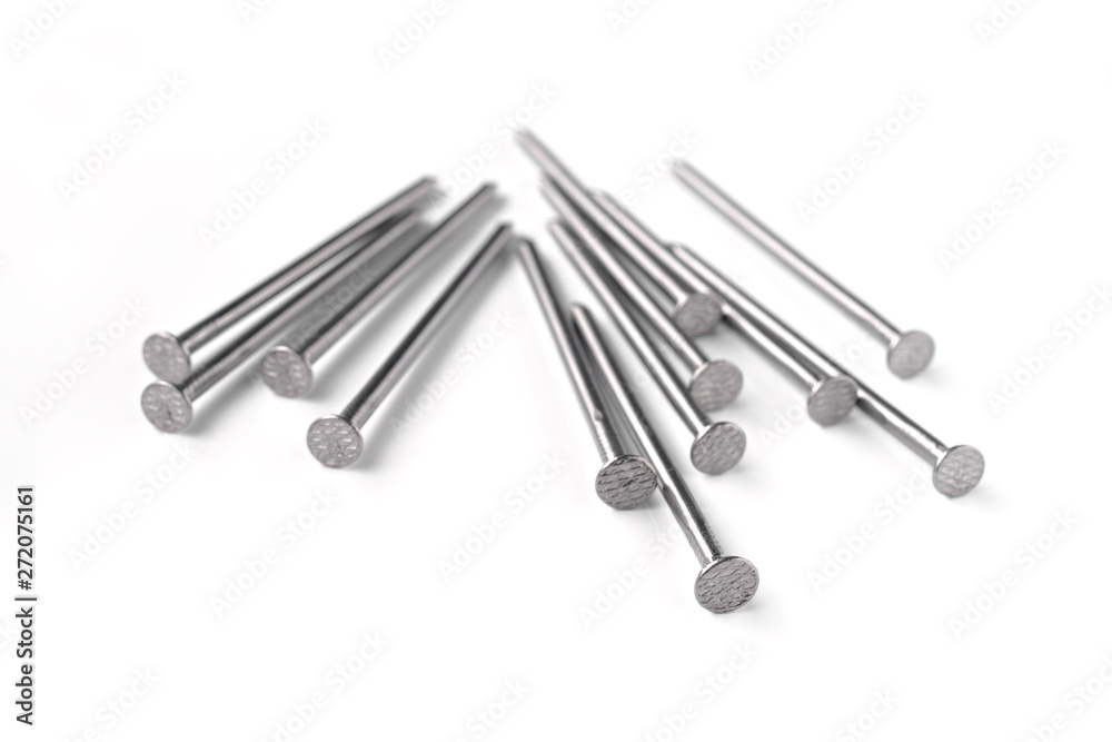 group of steel nails isolated on white group of steel nails isolated on white