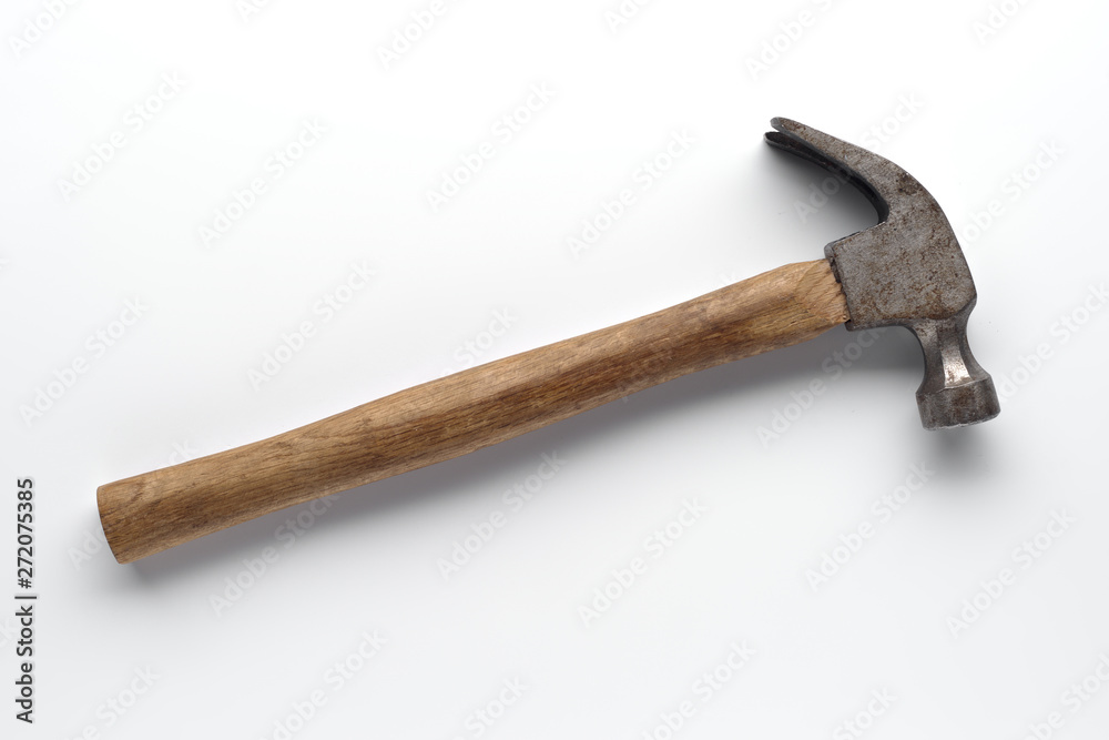 used hammer isolated on white background used hammer isolated on white background