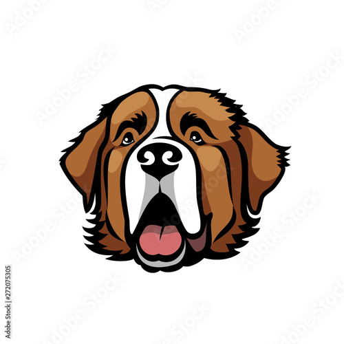 St. Bernard dog - isolated vector illustration - Vector