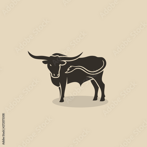 Bull symbol - isolated vector illustration - Vector