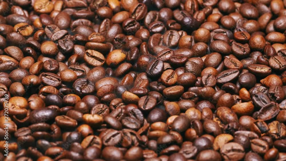 UHD graded macro of the roasted coffee beans UHD graded macro of the roasted coffee beans