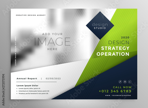 modern green business presentation brochure design