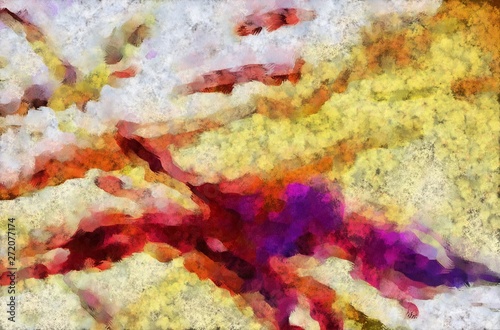 Beauty colorful watercolor background in fantasy style. Paint in water on paper creative pattern. Abstract splashes. © Dina