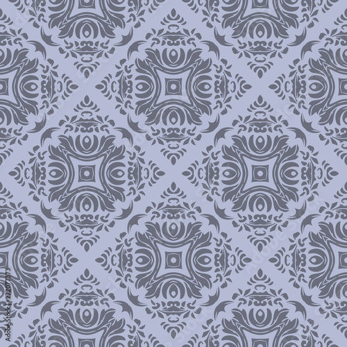 Grey floral geometric pattern with beautiful form