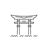 Japanese Gate, Temple Gate on the Lake Biwa