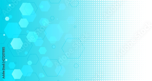 abstract blue hexagonal shapes background