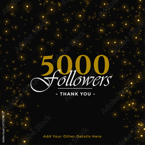 5000 followers thank you banner design