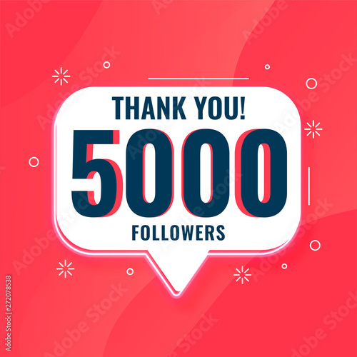5k social media followers thank you poster design