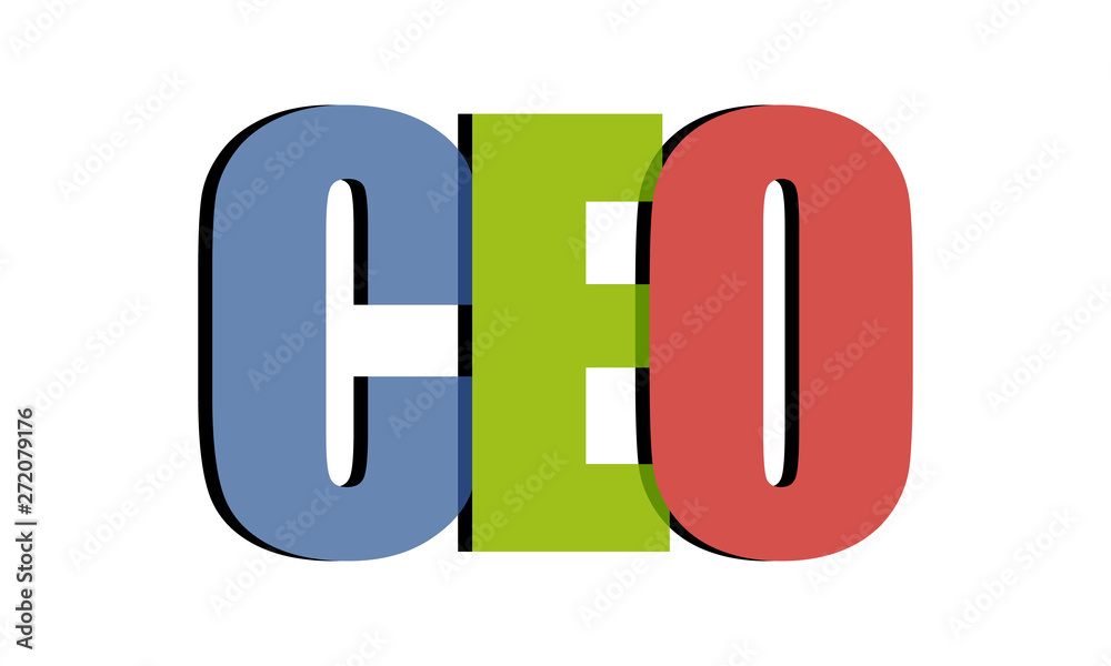 Título de colores de CEO sobre fondo blanco. Título de colores de CEO sobre fondo blanco.