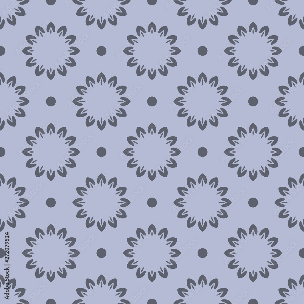 Grey monochrome floral abstract geometric pattern Grey monochrome floral abstract geometric pattern