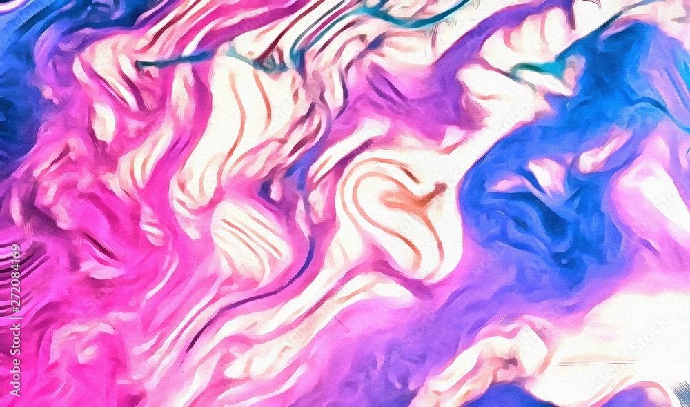 Abstract modern swirl marbled background. Shapes and curves vortex and lines elements. Psychedelic warm and bright texture. Waves graphic design.
