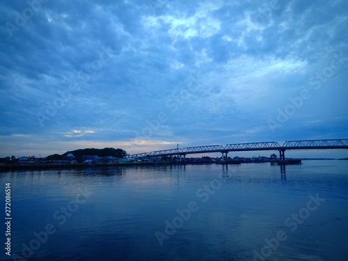 cloud in the sky with the bridge scenery 