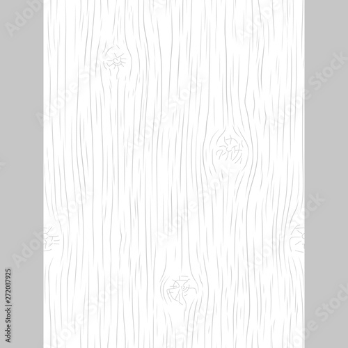 Cracked wood plank with knots. Seamless wooden pattern. Vector illustration