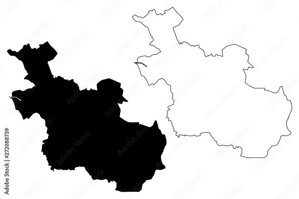 Obraz premium Overijssel province (Kingdom of the Netherlands, Holland) map vector illustration, scribble sketch Overijssel map
